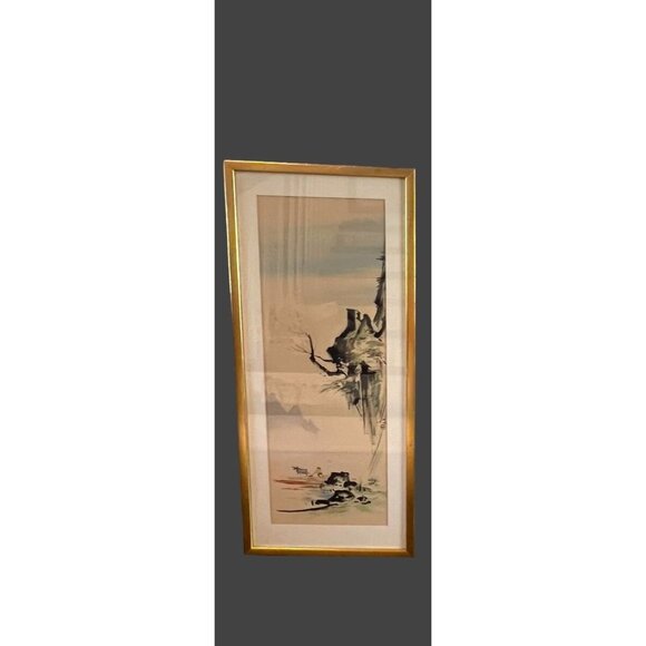 Tyrus Wong Framed VTG Watercolor Prints a Trio of Seasons, Disney Famed Artist - Picture 3 of 10